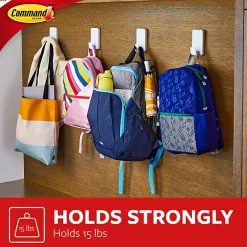 Command X-Large Hooks, 2 Hooks, 8 White Adhesive Strips, Damage Free Hanging Picture Hangers, No Tools Wall Hanging Strips For Living Spaces