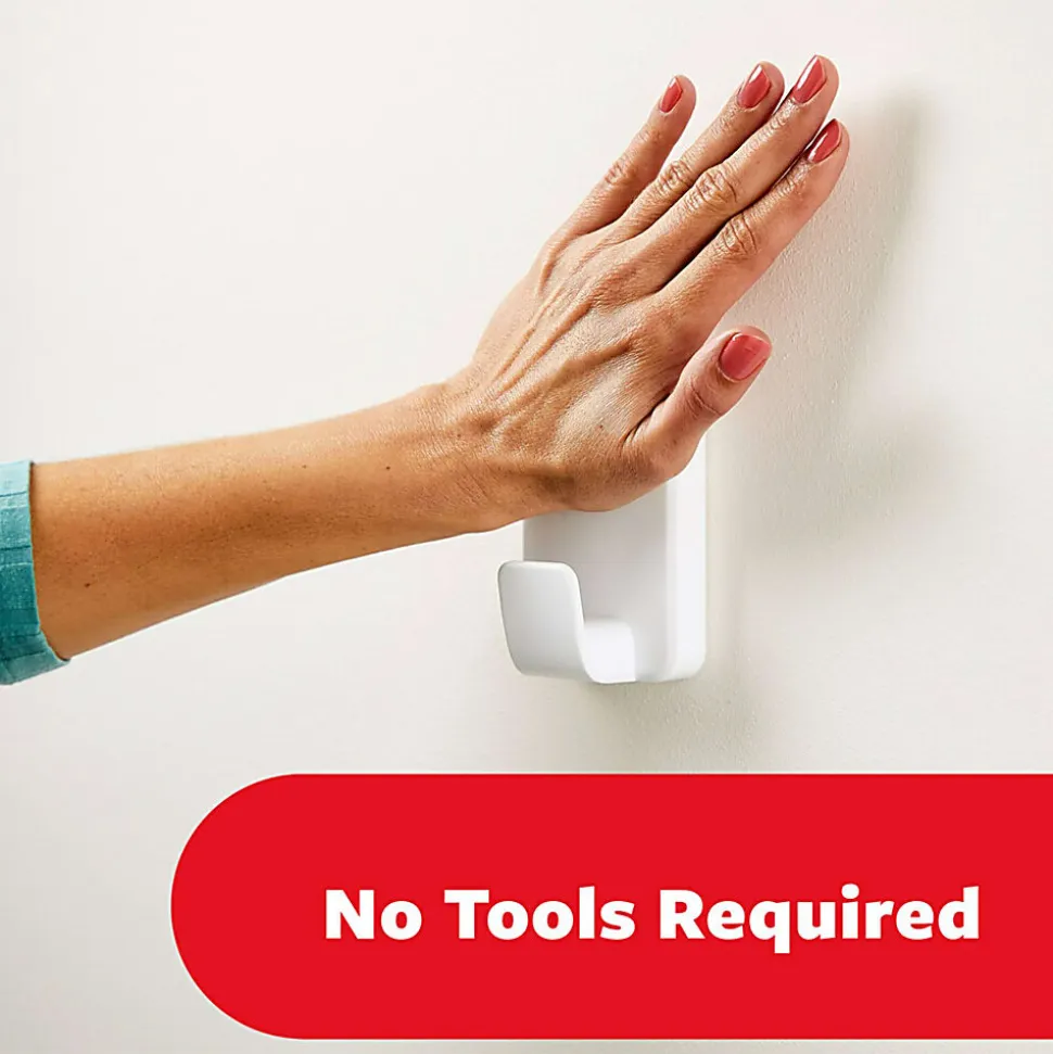 Command X-Large Hooks, 2 Hooks, 8 White Adhesive Strips, Damage Free Hanging Picture Hangers, No Tools Wall Hanging Strips For Living Spaces