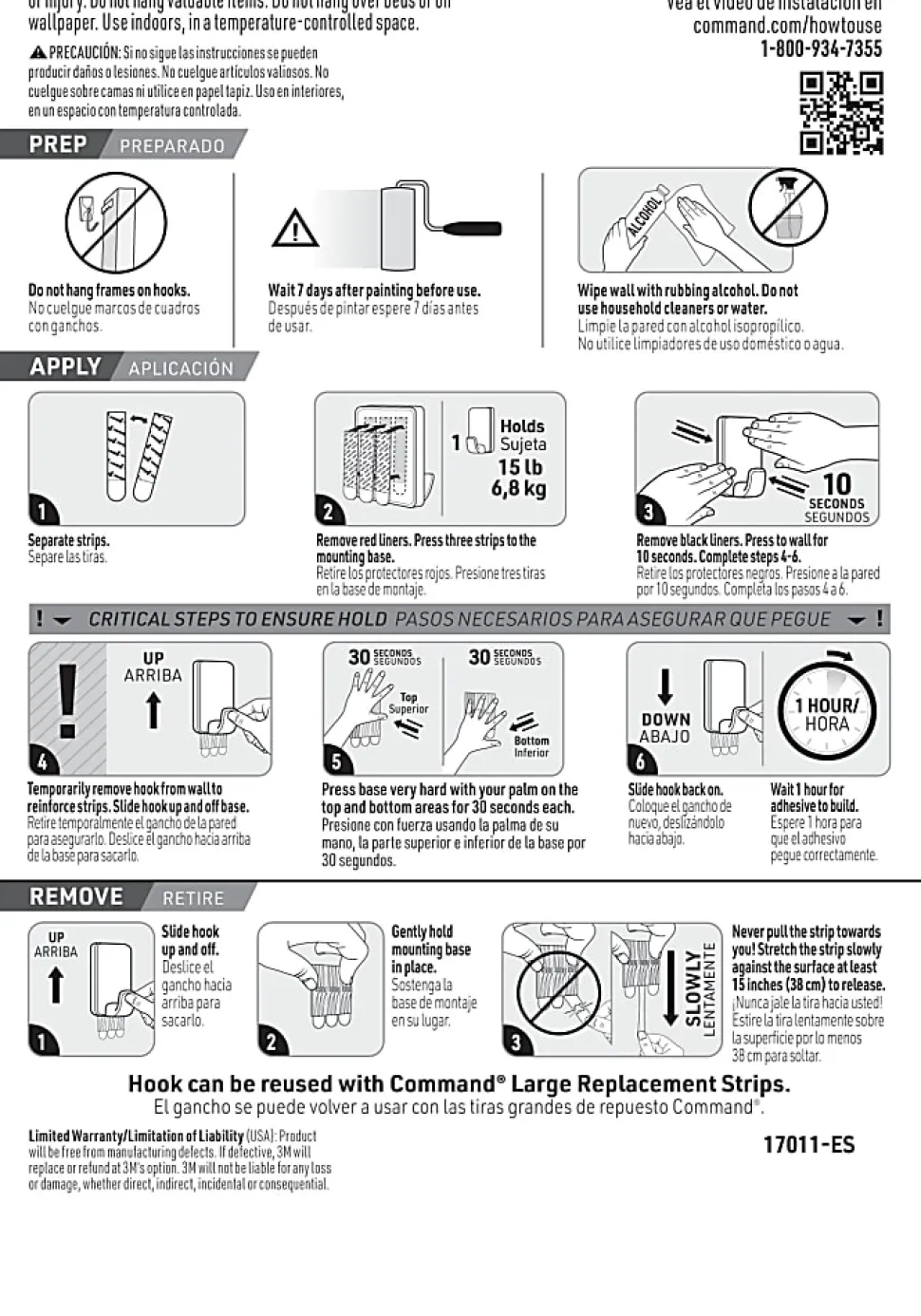 Command X-Large Hooks, 2 Hooks, 8 White Adhesive Strips, Damage Free Hanging Picture Hangers, No Tools Wall Hanging Strips For Living Spaces