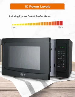 Commercial Chef 1.6 Cu. Ft. Countertop Microwave Oven, Black