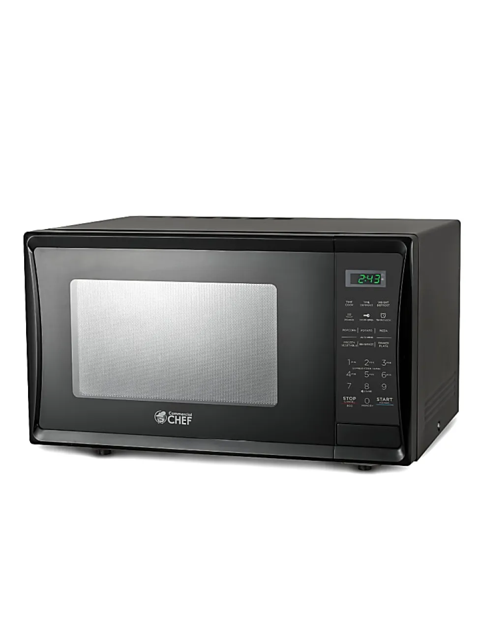 Commercial Chef 1.1 Cu. Ft. 1000W Countertop Microwave Oven, Black