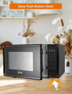 Commercial Chef 1.1 Cu. Ft. 1000W Countertop Microwave Oven, Black