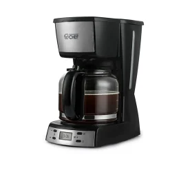 Commercial Chef 12-Cup Digital Programmable Coffee Maker With Nylon Coffee Filter, Black