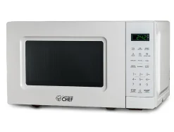 Commercial Chef Small Countertop Microwave With Digital Display, 0.7 Cu Ft, White