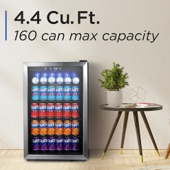 Commercial Cool Black+Decker 4.4 Cu. Ft. Beverage Cooler, Black