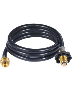 Commercial Heat Propane Hose Adapter for Portable Heaters, 10', Fits 1-Lb, 5-Lb Or 20-Lb Tanks, Black, Total Quantity 1