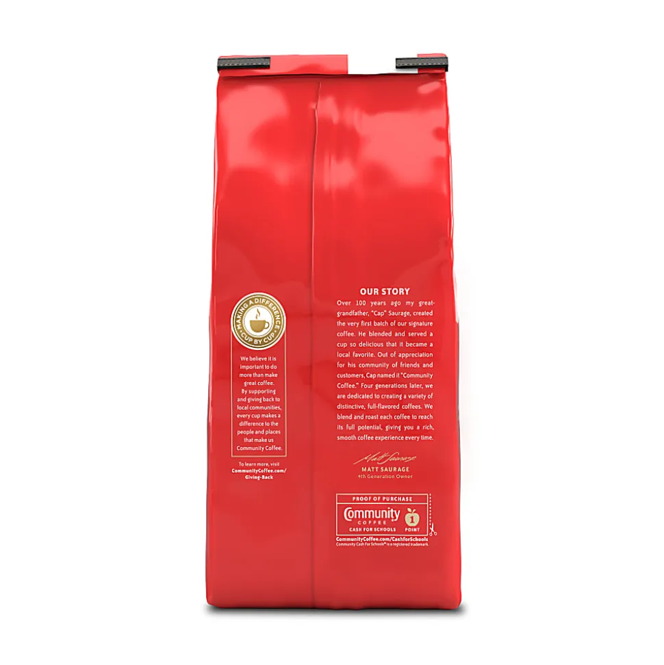 Community Coffee Arabica Ground Coffee, Breakfast Blend, 12 Oz Per Bag, Carton Of 6 Bags