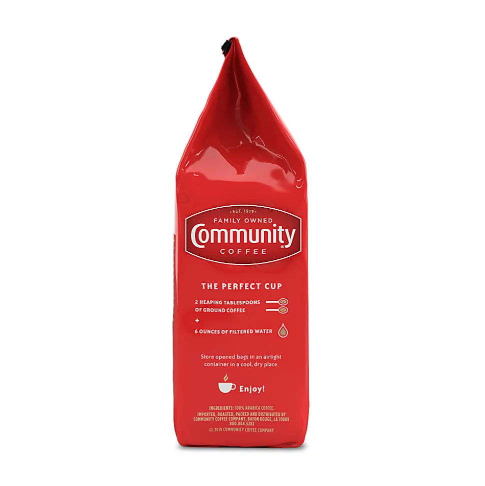 Community Coffee Arabica Ground Coffee, Breakfast Blend, 12 Oz Per Bag, Carton Of 6 Bags