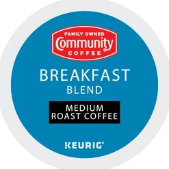 Community Coffee Keurig® Single Serve K-Cup® Pods, Breakfast Blend, Medium Roast, Box Of 96 Pods