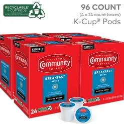 Community Coffee Keurig® Single Serve K-Cup® Pods, Breakfast Blend, Medium Roast, Box Of 96 Pods