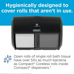 Compact® by GP PRO 2 Ply Coreless Toilet Paper, 4x3.85, 100% Recycled, White, 1500 Sheets, 18 Rolls per Case