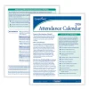 ComplyRight® 2026 Attendance Calendar Kit, 8 1/2" x 11", White, Pack Of 50