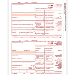 ComplyRight® 1099-B Tax Forms, Federal Copy A, 2-Up, 8-1/2" x 11", Pack Of 100 Forms