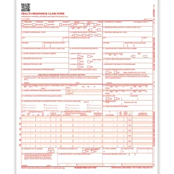 ComplyRight™ CMS-1500 Health Insurance Claim Forms, Laser-Cut Sheet, 8 1/2" x 11", White, Box Of 1,000 Forms