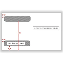 ComplyRight® Double-Window Envelopes For W-2 (5218) Tax Forms, 5-5/8