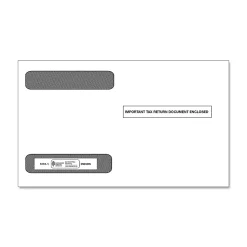 ComplyRight® Double-Window Envelopes For W-2 (5218) Tax Forms, 5-5/8