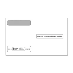 ComplyRight® Double-Window Envelopes For W-2 (5206 And 5208) Tax Forms, 5-5/8" x 9", Self-Seal, White, Pack Of 100 Envelopes