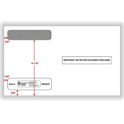 ComplyRight® Double-Window Envelopes For W-2 (5206 And 5208) Tax Forms, 5-5/8