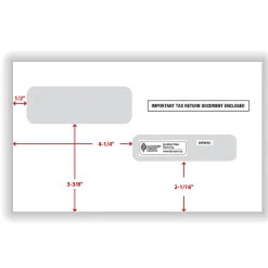 ComplyRight® Double-Window Envelopes For W-2C Tax Forms, 5-5/8" x 9", Moisture-Seal, White, Pack Of 100 Envelopes