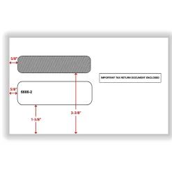 ComplyRight® Double-Window Envelopes For W-2 Laser And Continuous Tax Forms, 5-5/8" x 9-1/4", Self-Seal, White, Pack Of 50 Envelopes