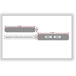 ComplyRight® Double-Window Envelopes For 4-Up W-2 (5205, 5205A, 5209) Tax Forms, 5-5/8" x 9", Moisture-Seal, White, Pack Of 100 Envelopes