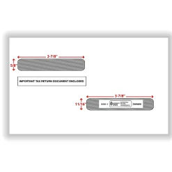 ComplyRight® Double-Window Envelopes For W-2 (5216)/1099-R (5175) Tax Forms, 5-5/8" x 9", Moisture-Seal, White, Pack Of 100 Envelopes