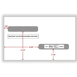 ComplyRight® Double-Window Envelopes For W-2 (5216)/1099-R (5175) Tax Forms, 5-5/8