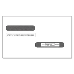 ComplyRight® Double-Window Envelopes For W-2 (5216)/1099-R (5175) Tax Forms, 5-5/8