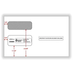 ComplyRight® Double-Window Envelopes For 2-Up 1099 Tax Forms, 5-5/8" x 9", Moisture-Seal, White, Pack Of 100 Envelopes