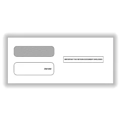 ComplyRight® Double-Window Envelopes For 3-Up 1099 Tax Forms, 3-7/8