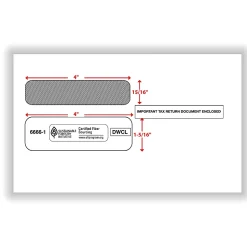ComplyRight® Double-Window Envelopes For W-2 Tax Forms, 5-5/8