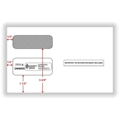 ComplyRight® Double-Window Envelopes For 2-Up 1099 Tax Forms, 5-5/8" x 9", Self-Seal, White, Pack Of 200 Envelopes