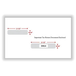 ComplyRight® Double-Window Envelopes For W-2/1099 (LU4) Tax Forms, 5-11/16