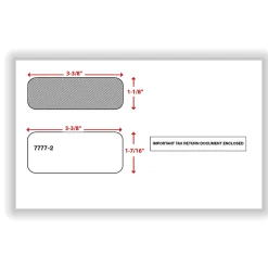 ComplyRight® Double-Window Tax Form Envelopes For Laser And Continuous 1099 Forms, 5-5/8