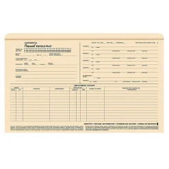 ComplyRight Envelo-File Confidential Personnel Folders, 9 1/2" x 15", Manila, Pack Of 25