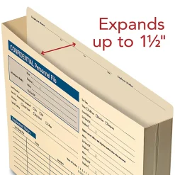 ComplyRight Expandable Confidential Personnel Files, 12" x 9 1/2" x 1 1/2", Pack Of 25