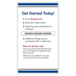 ComplyRight® FAST FILE Tax Filings For Small Business, W-2/1099, Card For 5 Tax Filings