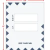ComplyRight® First Class Double Window Tax Mailer Envelope, White/Blue, Self-Seal, 9-1/2" x 12", Pack of 50, PES45