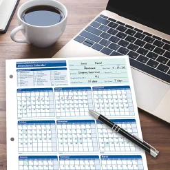 ComplyRight® 2026-2027 Fiscal Attendance Calendar, 8-1/2" x 11", Pack Of 50