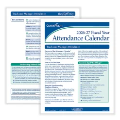 ComplyRight® 2026-2027 Fiscal Attendance Calendar, 8-1/2