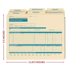 ComplyRight Folder Set for Employee Management for Attendance, Performance, Payroll, Benefits and History, 11 7/8