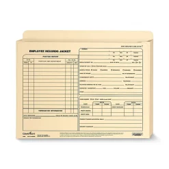 ComplyRight Letter-Size Expandable Employee Record Jackets, 12" x 9" x 1", Pack Of 25