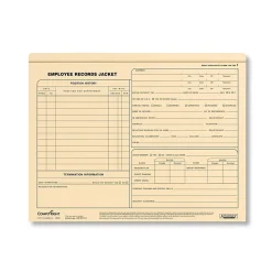 ComplyRight Letter-Size Standard Employee Record Jackets, 11 3/4" x 9 1/2", Pack Of 25