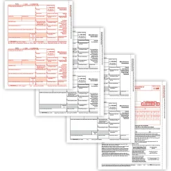 ComplyRight® 1099-MISC Tax Forms Set, 4-Part, 2-Up, Copies A, B, State/File, State/File, 8-1/2" x 11", Pack Of 25 Forms
