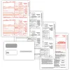 ComplyRight® 1099-MISC Tax Forms Set, 4-Part, 2-Up, Copies A, B, State/File, State/File, 8-1/2" x 11", Pack Of 100 Forms And Envelopes
