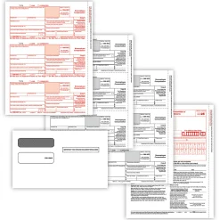 ComplyRight® 1099-NEC Tax Forms Set, 3-Part, 3-Up, Copies A/B/C, 8-1/2" x 11", with Envelopes, Pack Of 25