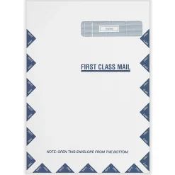 ComplyRight Right-Window Jumbo Envelopes For CMS-1500 Health Insurance Forms, NO Wording, Self-Seal, White, 9
