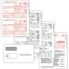 ComplyRight® 1099-R Tax Forms Set, 4-Part, 2-Up, Copies A/B/C/D, 8-1/2" x 11", Pack Of 100 Forms And Envelopes