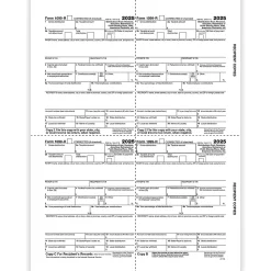ComplyRight® 1099-R Tax Forms, 4-Up (Box-Format), Copies B, C, 2, 2, 8-1/2" x 11", Pack Of 500 Forms