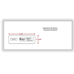 ComplyRight® Single-Window Envelopes For 3-Up 1099 Tax Forms, 3-7/8